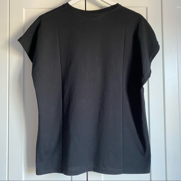 NWT BALMAIN black shirt with gold sequinned logo - Picture 8 of 10